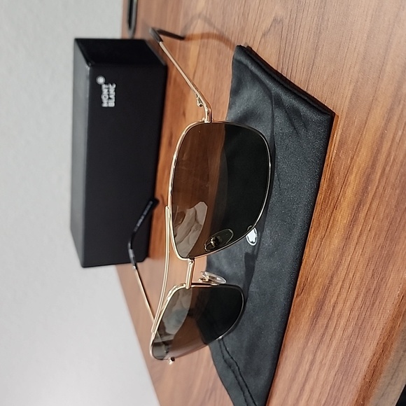 100% Authentic Gold Montblanc Sunglasses - Picture 5 of 8